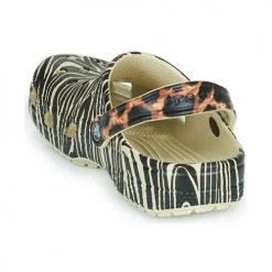 Chaussures Femme Sabots Crocs CLASSIC ANIMAL REMIX CLOG Beige / Zebre -Mules Soldes2022 21667712 500 E