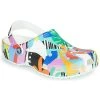 Chaussures Femme Sabots Crocs CLASSIC RETRO RESORT CLOG Blanc / Multicolore -Mules Soldes2022 21667718 500 A