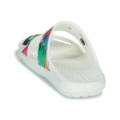 Chaussures Femme Mules Crocs CLASSICCROCSRETRORESORTSANDAL Blanc / Multicolore 7 Chaussures Femme Mules Crocs CLASSICCROCSRETRORESORTSANDAL Blanc / Multicolore – Image 5