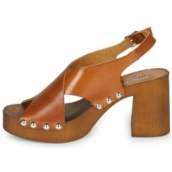 Chaussures Femme Sabots Minelli JULIE Marron -Mules Soldes2022 21669713 500 D