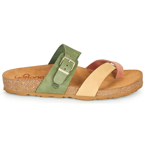 Chaussures Femme Mules YOKONO JERBA Vert / Rose 4 Chaussures Femme Mules YOKONO JERBA Vert / Rose – Image 2