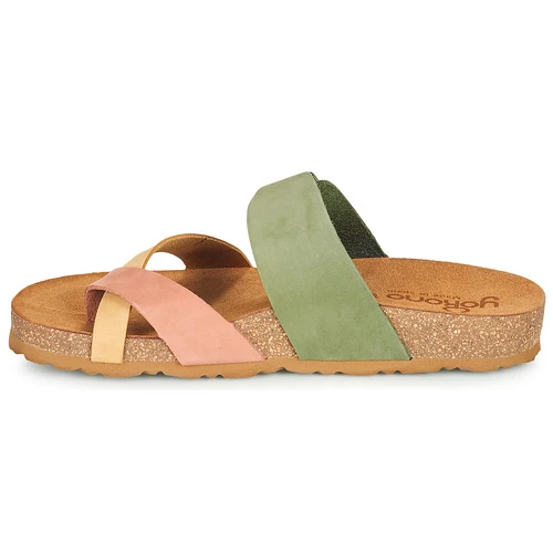 Chaussures Femme Mules YOKONO JERBA Vert / Rose 6 Chaussures Femme Mules YOKONO JERBA Vert / Rose – Image 4