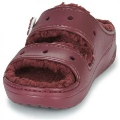 Chaussures Femme Mules Crocs CLASSIC COZZY SANDAL Bordeaux -Mules Soldes2022 22317506 500 C