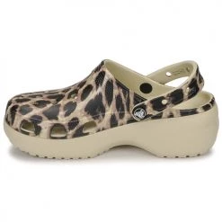 Chaussures Femme Sabots Crocs CLASSIC PLATFORM Beige / Leopard -Mules Soldes2022 22317508 500 D