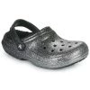 Chaussures Femme Sabots Crocs CLASSIC GLITTER LINED CLOG Noir / Argent -Mules Soldes2022 22802703 500 A