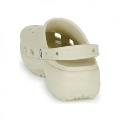 Chaussures Femme Sabots Crocs CLASSIC PLATFORM CLOG W Beige -Mules Soldes2022 22802705 500 E