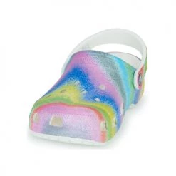 Chaussures Femme Sabots Crocs CLASSIC SPRAY DYE CLOG Blanc / Multicolore -Mules Soldes2022 22802718 500 C