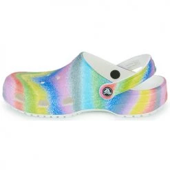Chaussures Femme Sabots Crocs CLASSIC SPRAY DYE CLOG Blanc / Multicolore -Mules Soldes2022 22802718 500 D