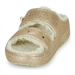 Chaussures Femme Mules Crocs CLASSIC COZZZY GLITTER SANDAL Doré -Mules Soldes2022 22802724 500 C