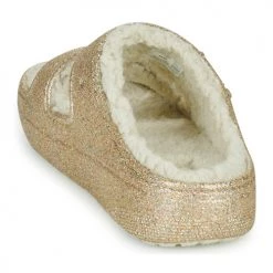Chaussures Femme Mules Crocs CLASSIC COZZZY GLITTER SANDAL Doré -Mules Soldes2022 22802724 500 E