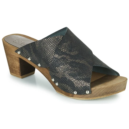 Chaussures Femme Sabots Sanita WOOD-ENNIKE Noir / Marron 3 Chaussures Femme Sabots Sanita WOOD-ENNIKE Noir / Marron