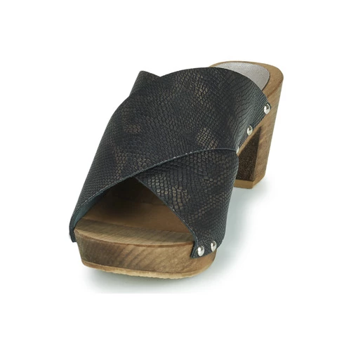 Chaussures Femme Sabots Sanita WOOD-ENNIKE Noir / Marron 5 Chaussures Femme Sabots Sanita WOOD-ENNIKE Noir / Marron – Image 3