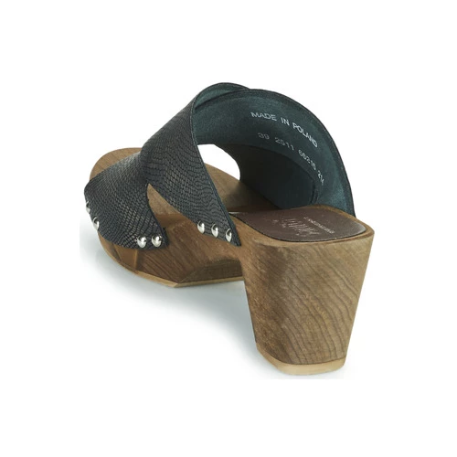 Chaussures Femme Sabots Sanita WOOD-ENNIKE Noir / Marron 7 Chaussures Femme Sabots Sanita WOOD-ENNIKE Noir / Marron – Image 5
