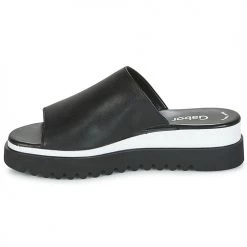 Chaussures Femme Mules Gabor SORIEUX Noir / Blanc -Mules Soldes2022 6644702 500 D