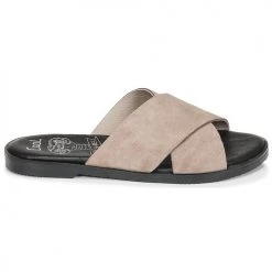 Chaussures Femme Mules Coolway ANDREA Taupe -Mules Soldes2022 6864203 500 B