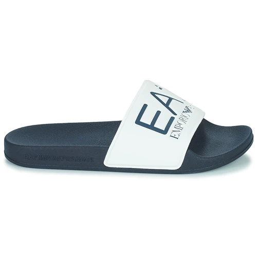 Chaussures Claquettes Emporio Armani EA7 SEA WORLD VISIBILITY SLIPPER Blanc / Marine 4 Chaussures Claquettes Emporio Armani EA7 SEA WORLD VISIBILITY SLIPPER Blanc / Marine – Image 2